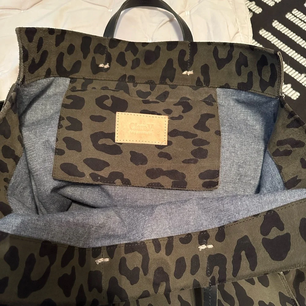 Clare V. Simple Toe - Green Leopard Print - Picture 3 of 6